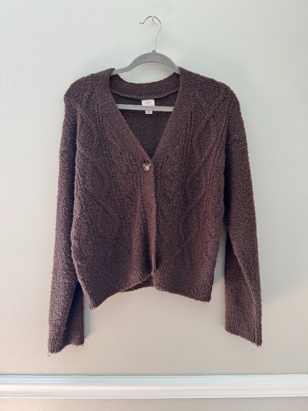 Auden Boucle Knit Button Cardigan Sweater Size XS